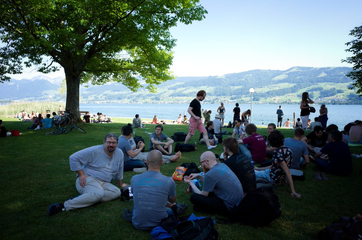 Haskellers by the lake in Rapperswil, Switzerland